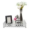 Elegant Designs Elipse Crystal and Chrome Mirrored Vanity Tray HG1010-CHR